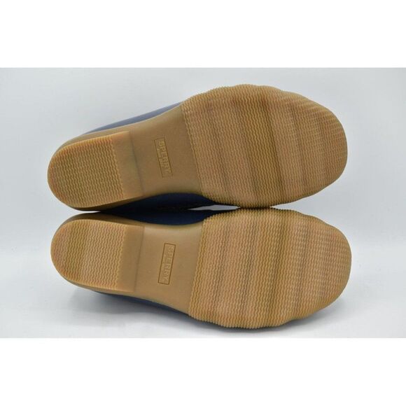 Sperry Womens Size 7 Saltwater 1 Eye Cheetah Navy Slip on Duck Boots Shoes - Picture 10 of 12